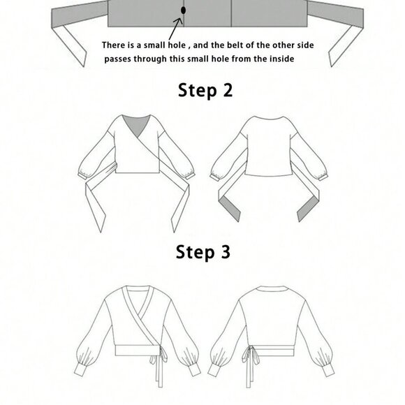 Burgundy Casual Women's Knotted Comfortable & Elegant wrap Cardigan Sweater top - Picture 4 of 4